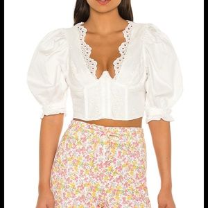 For Love and Lemons Serena Crop Top